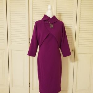 Two peice long sleeve dress with matching Bolero